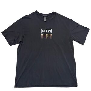 Black Distressed Nine Inch Nails Short Sleeve Tee